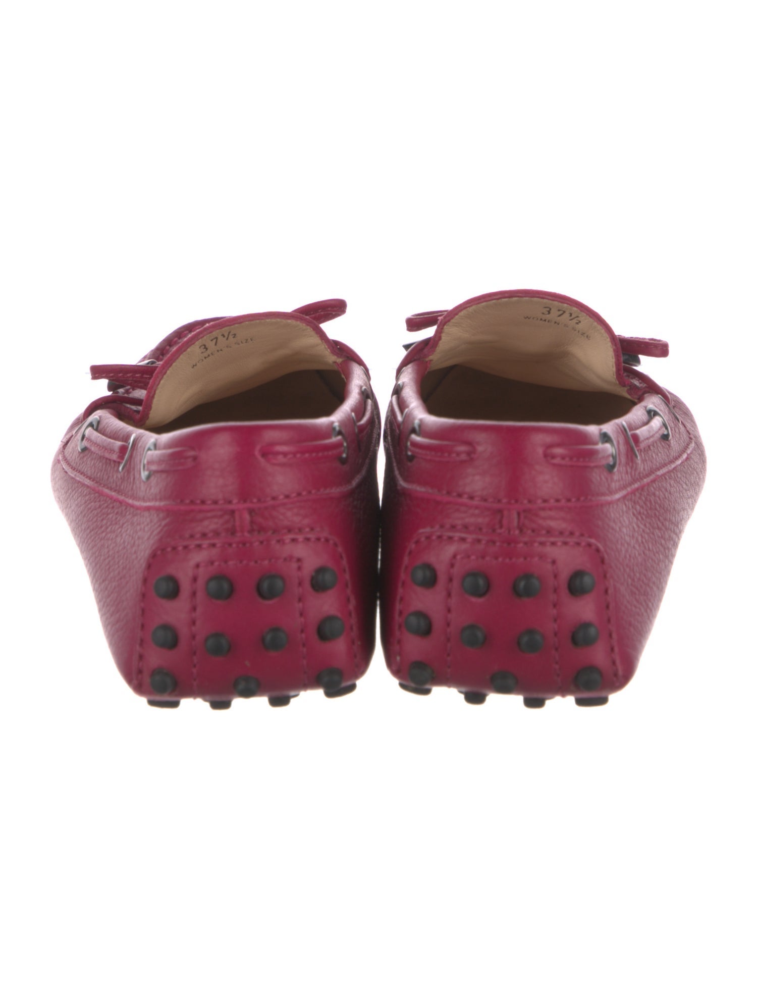 Tod's Leather Bow Accents Moccasins